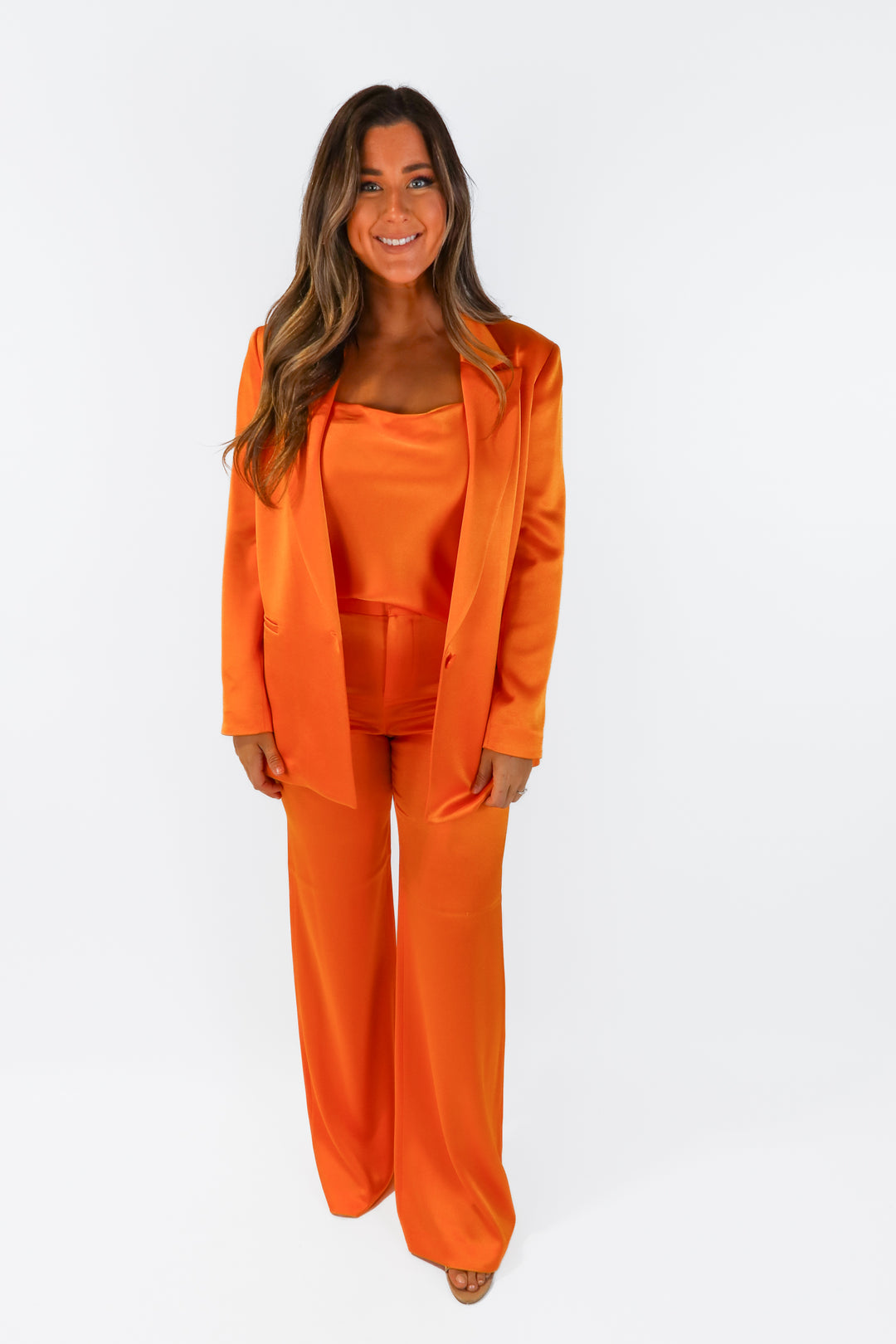 Alice + Olivia Orange Three-Piece Set (L; retail $995)