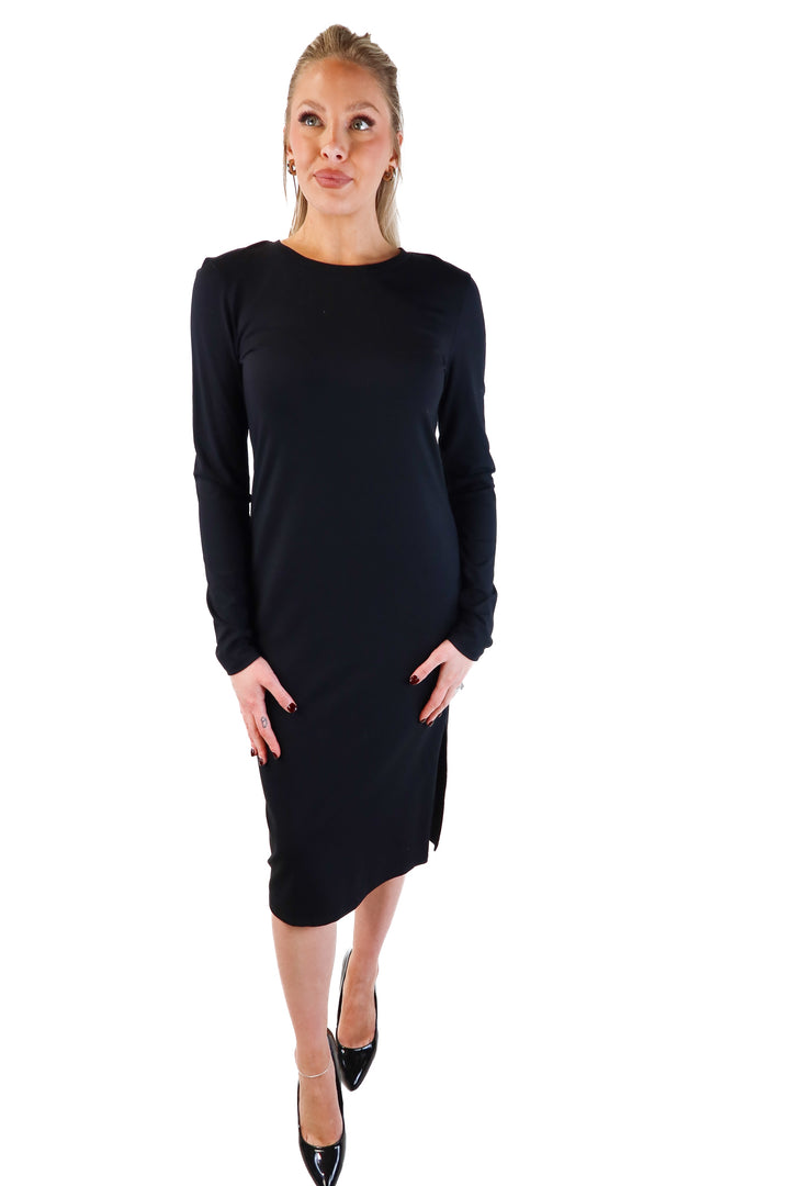 Leith Black Midi Dress (M)