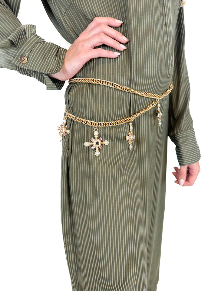 Gold Chain and Cross Belt (O/S)