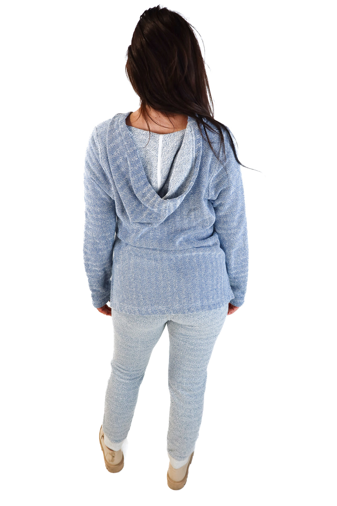 SOLD: Faherty blue knit lounge set (m; retail $216)