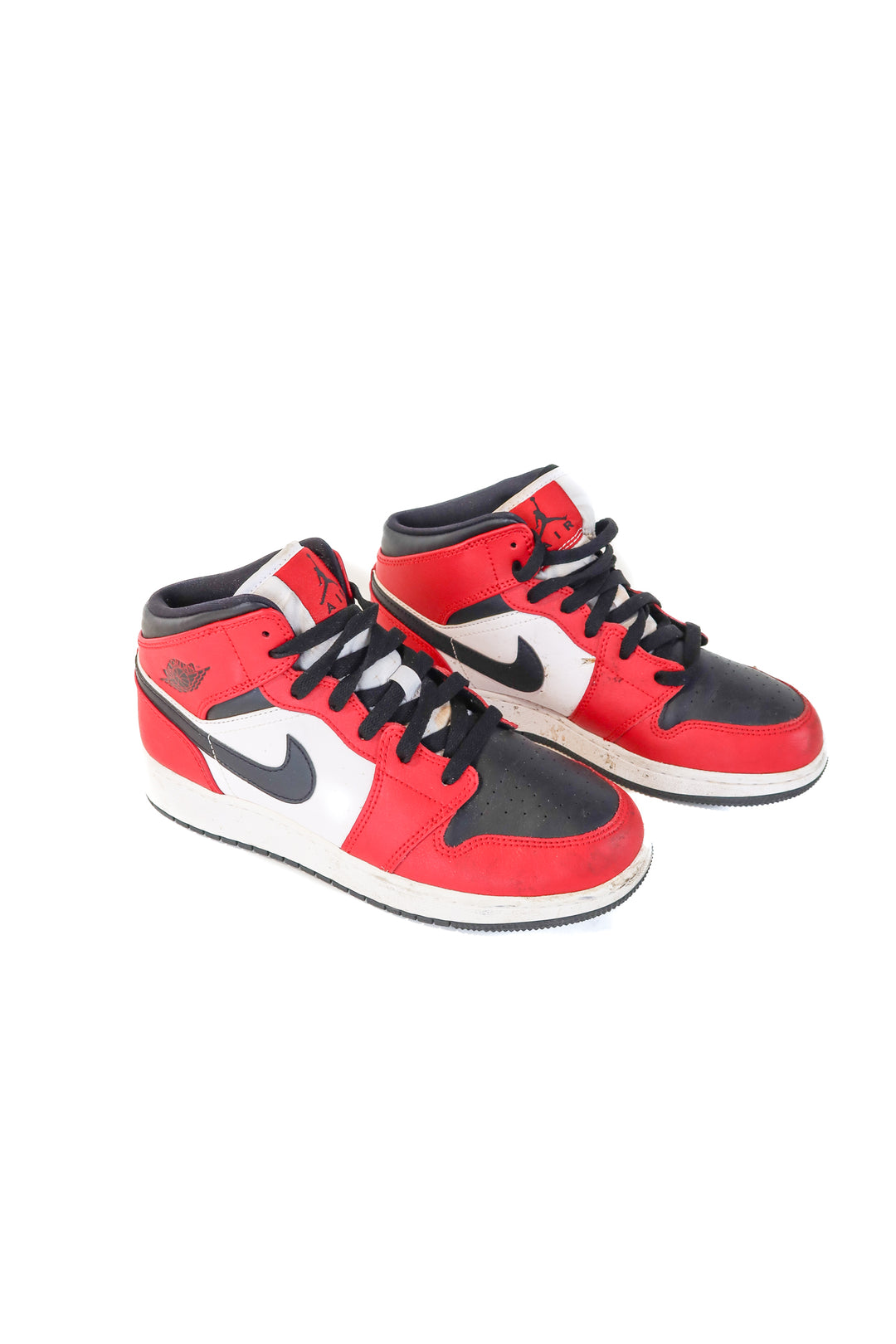nike red/black high top sneakers (6)