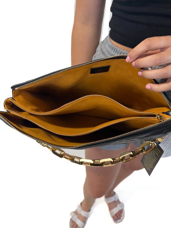 Louis Vuitton Coussin MM Empreinte Black Lambskin LIKE NEW (retail $5,550)
