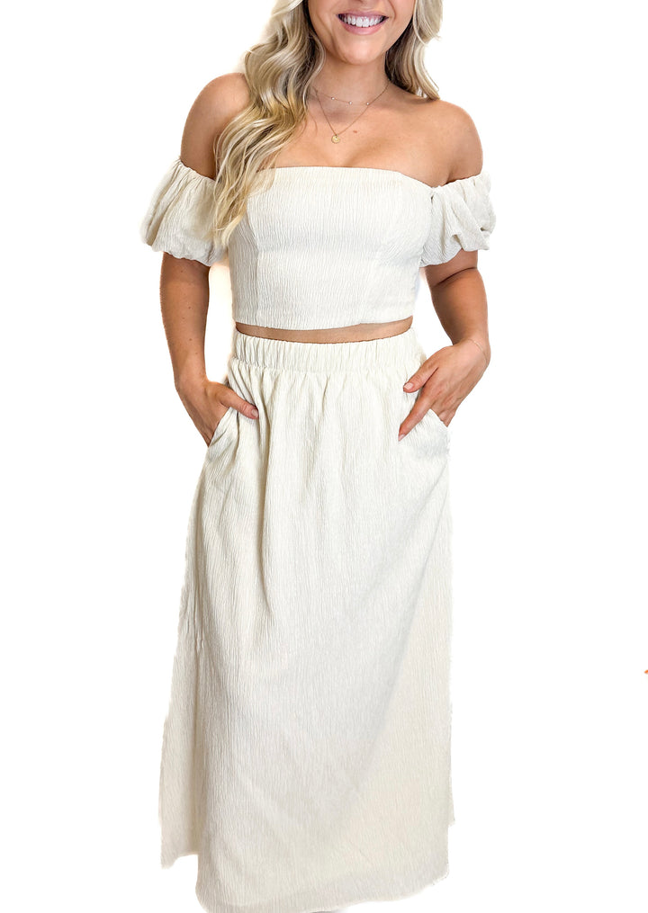 Abercrombie Cream-Colored Crinkled Set NWT (XS)