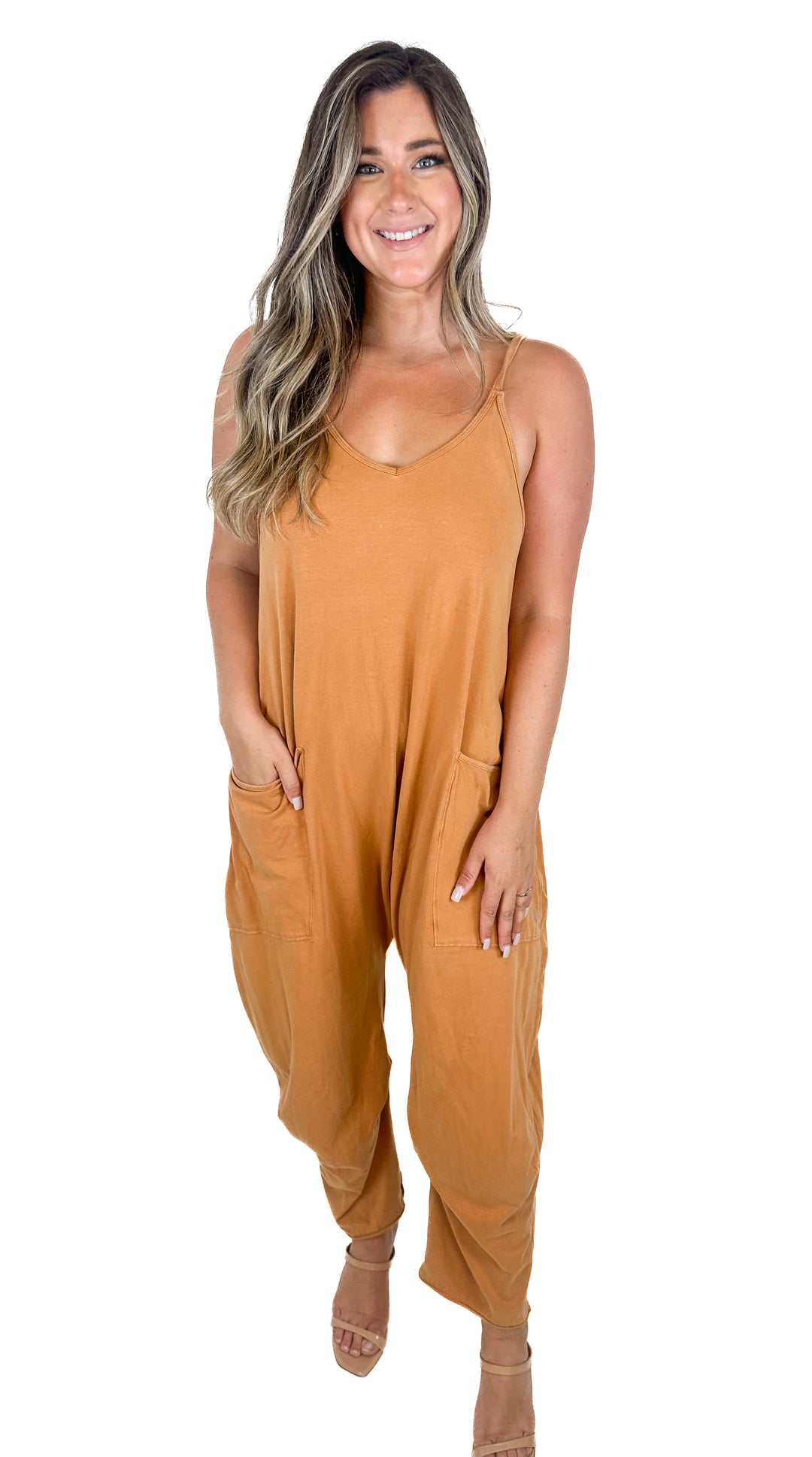 Free People Movement Hot Shot Onesie Toasted Coconut (M)