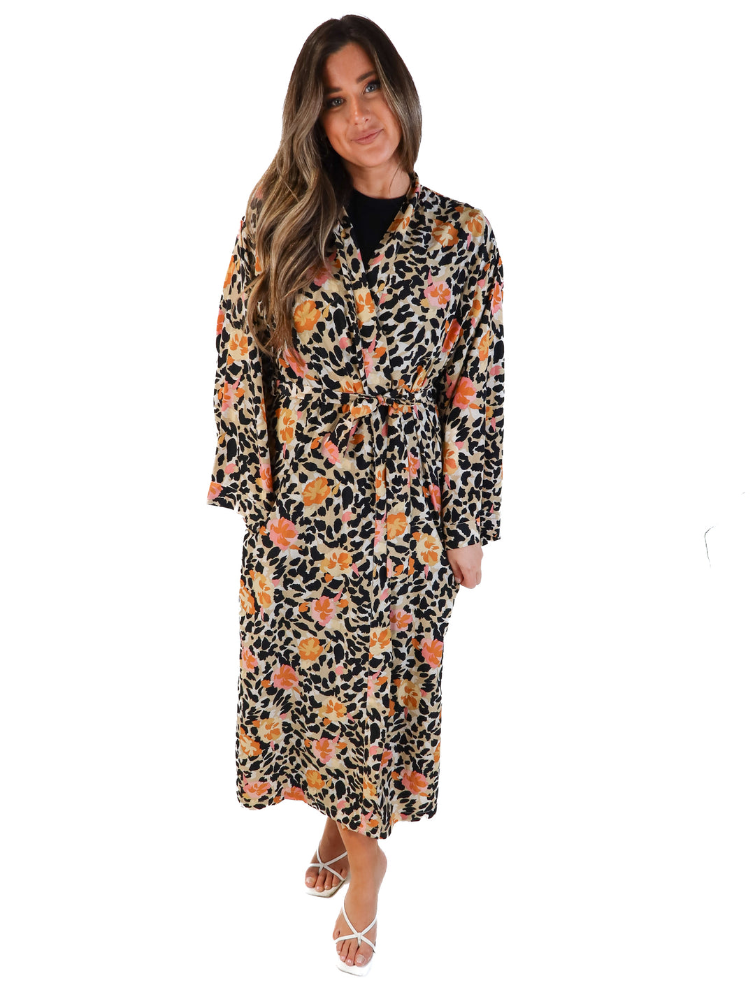 Buddy love cheetah/floral wrap (OS)