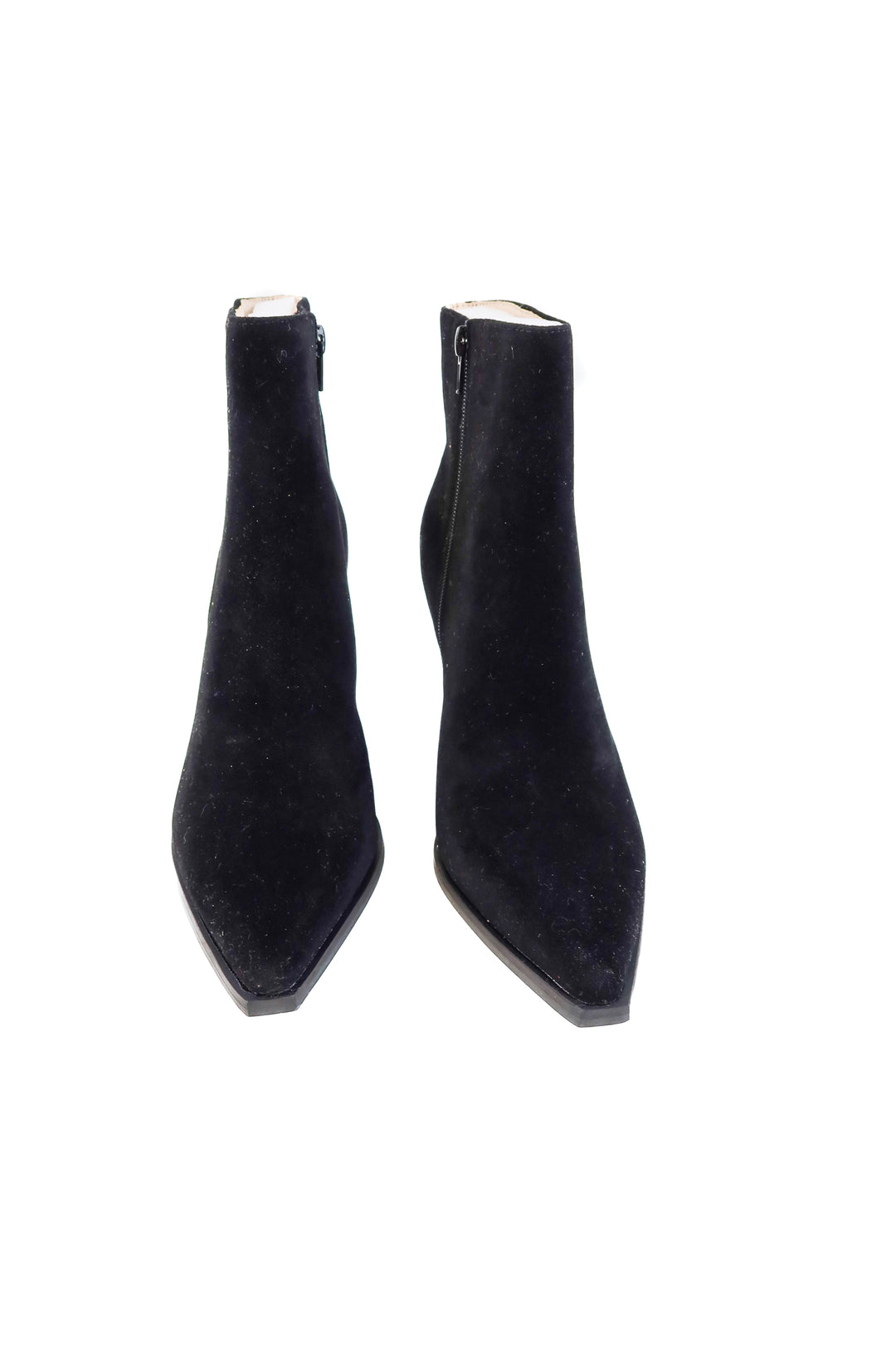 Vici black suede pointed toe bootie (10; retails for $64)