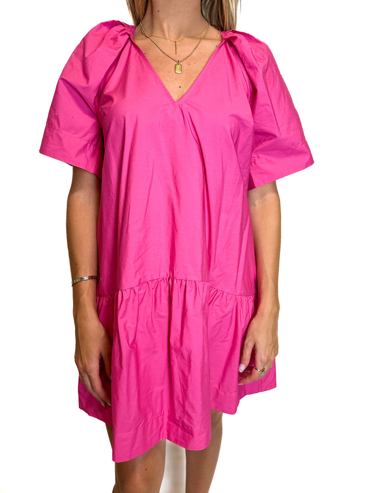 A New Day Pink Cotton Poplin Mini Dress NWT (XS)