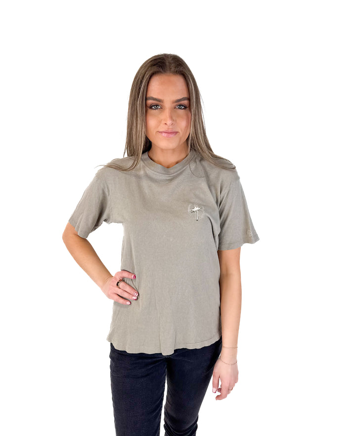 Anine Bing grey palm tree t-shirt (XS; retails $120)