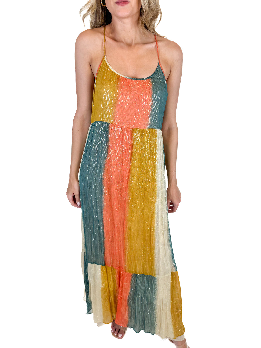 Lovestitch Metallic Maxi Dress (S)