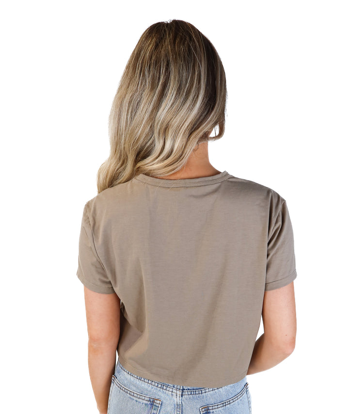 Cuts olive green baby tee (s; retail $52)