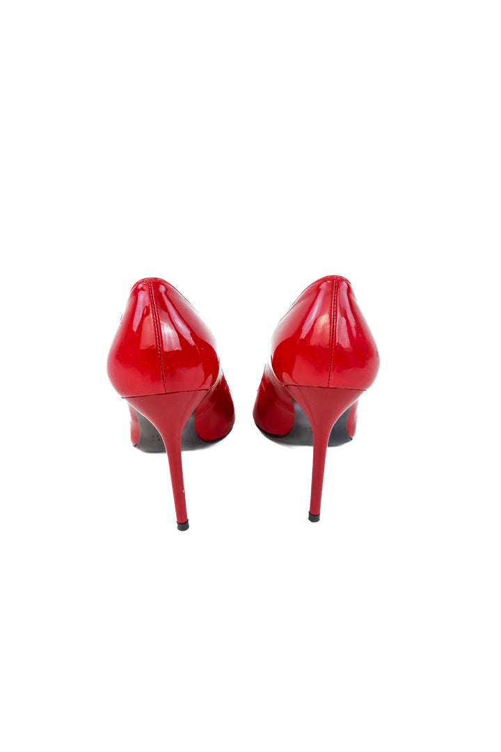 Stuart Weitzman red patent heels (7.5; retails for $495)