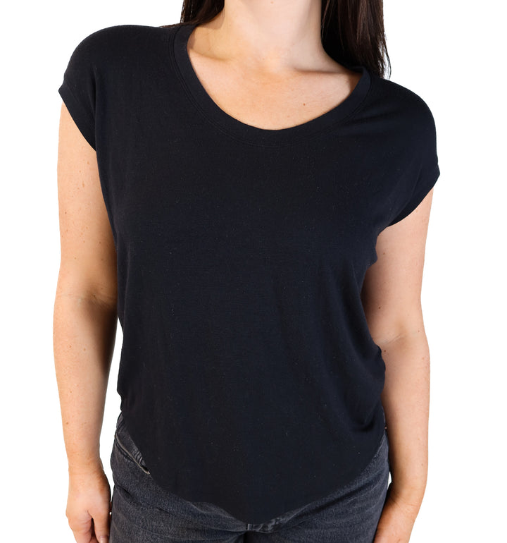 Athleta black short sleeve tee (xs; retail $45)