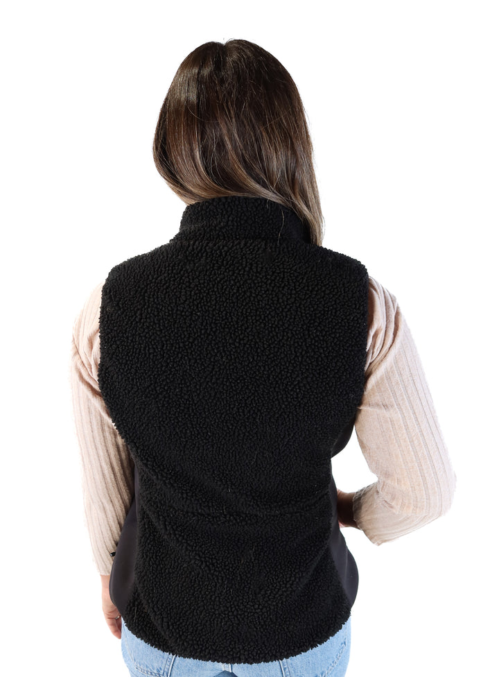 Fabletics black Sherpa vest (s)