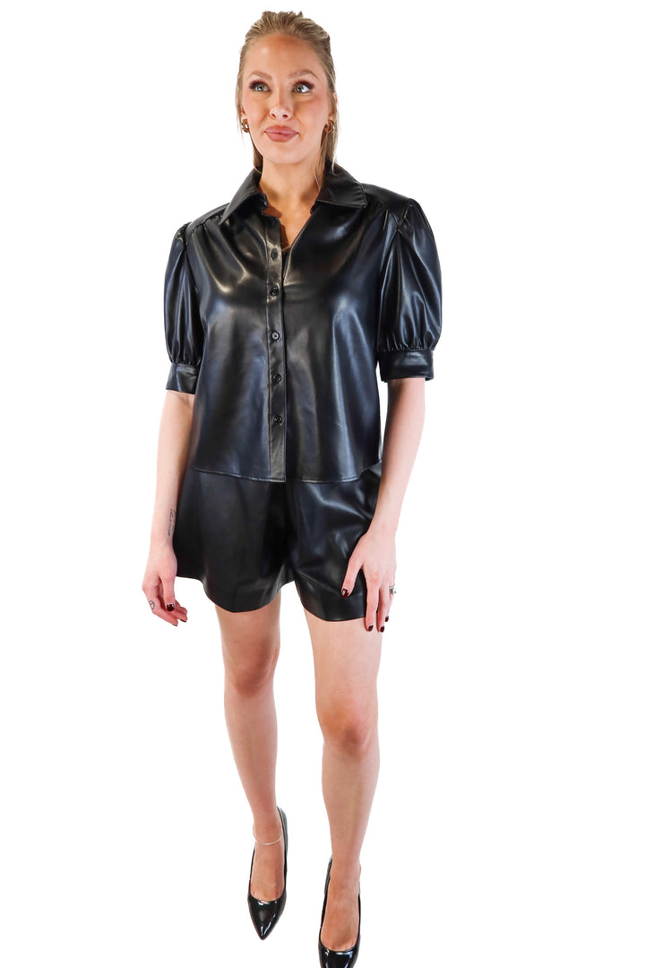 Sundays Black Vegan Leather Set NWT (S; retail $396)