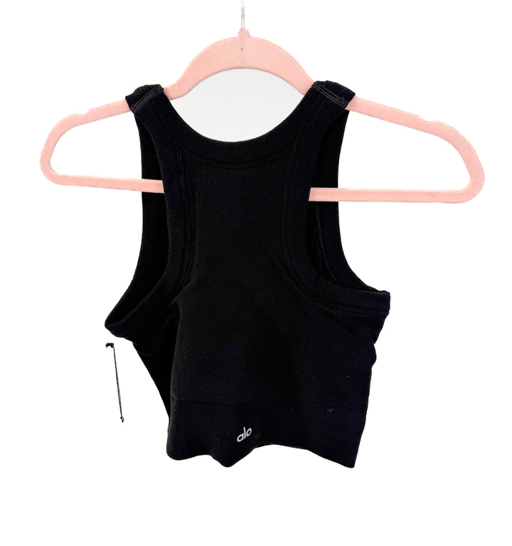 alo yoga black ribbed tank NWT (L; retail $68)