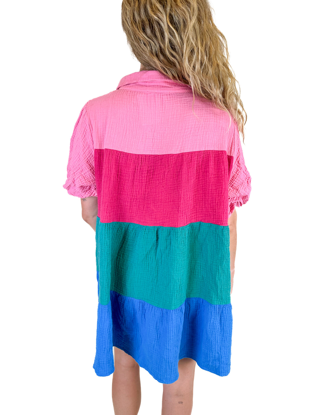 Peace Love Colorblocked Mini Dress (M)