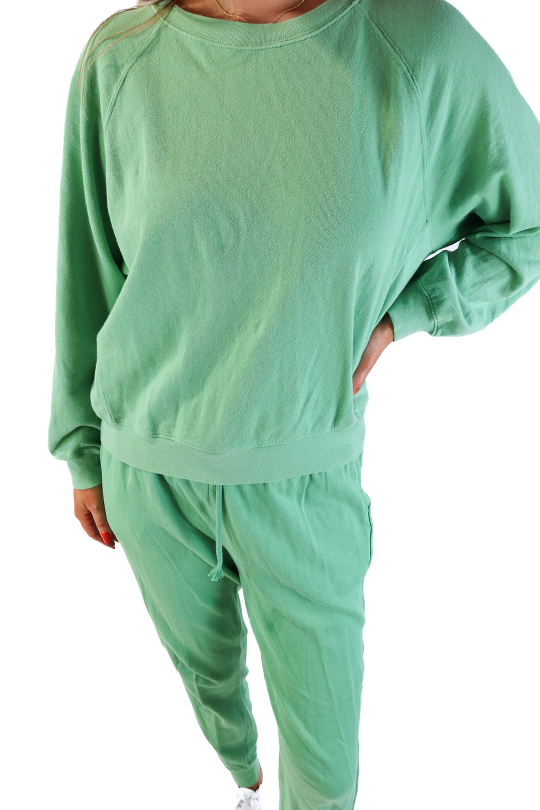 J.crew green loungewear set (s)