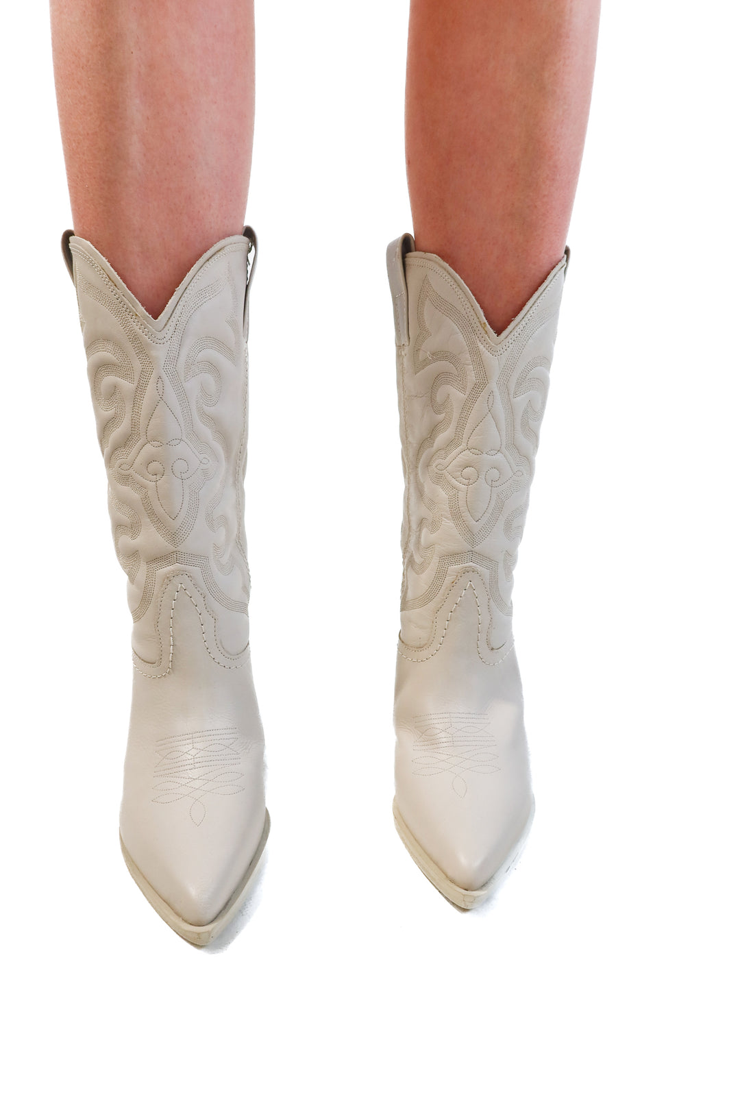 Steve Madden white/gray cowboy boot NWOT (6; retail $189)