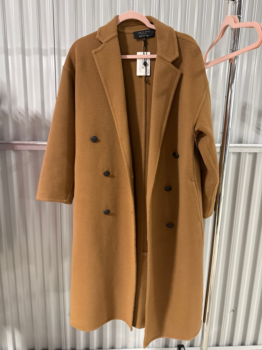 SOLD: Rag & Bone brown long wool coat (xs; $628)