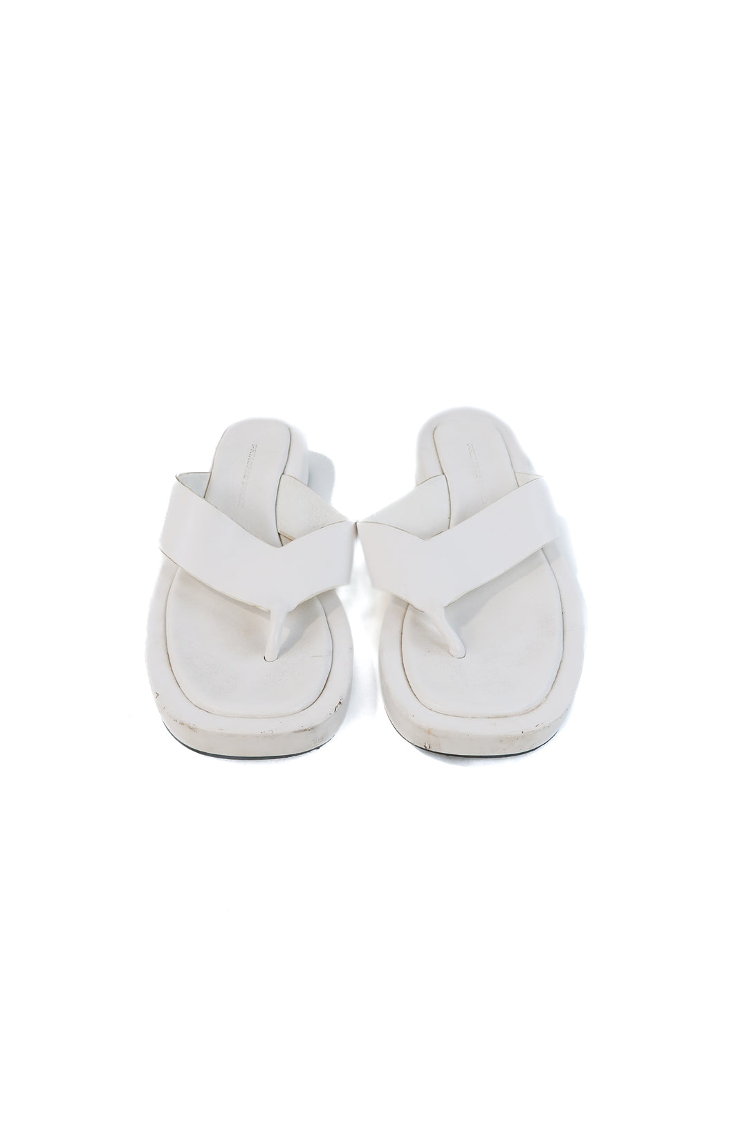 Princess Polly white platform flip flops (8; retails for $59)