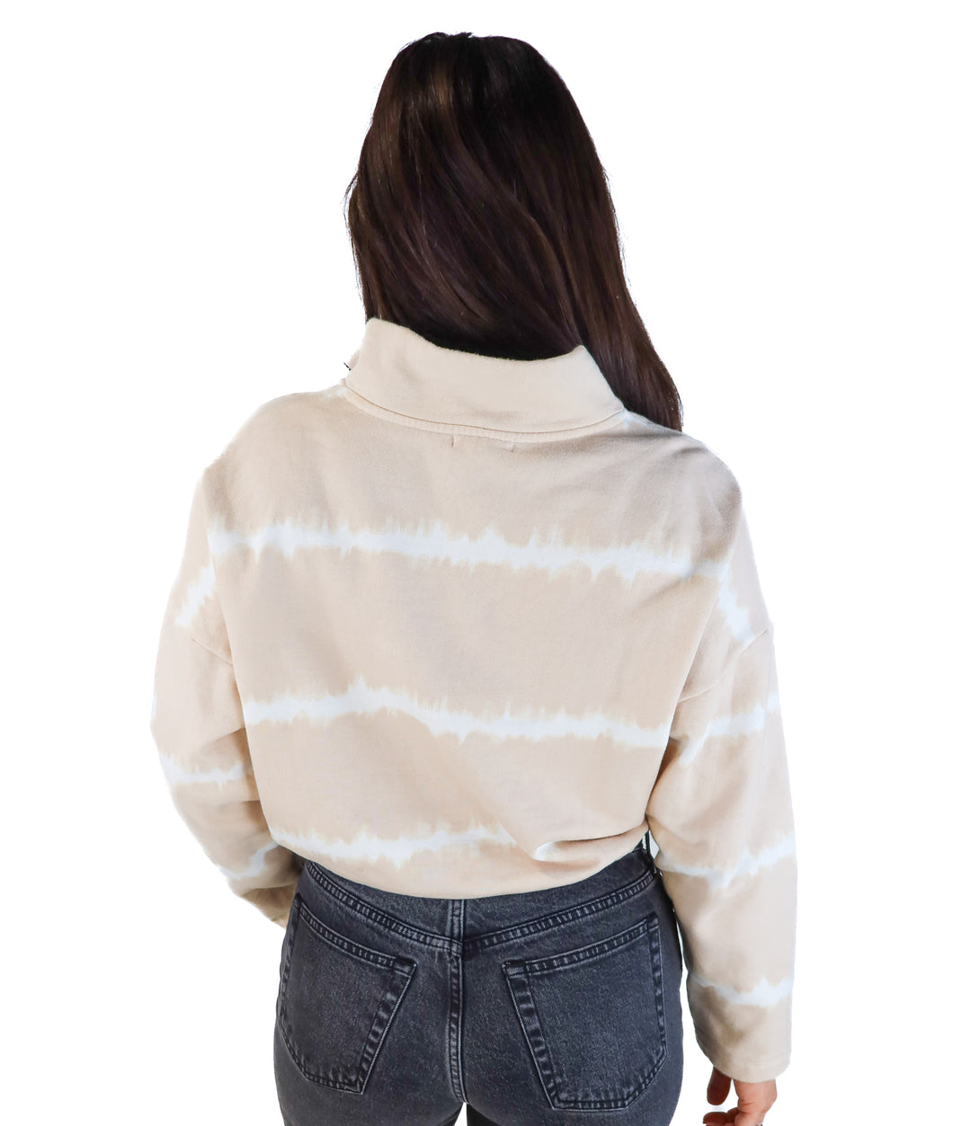 Gianni bini tie dye cropped quarter zip (L; retail $89)