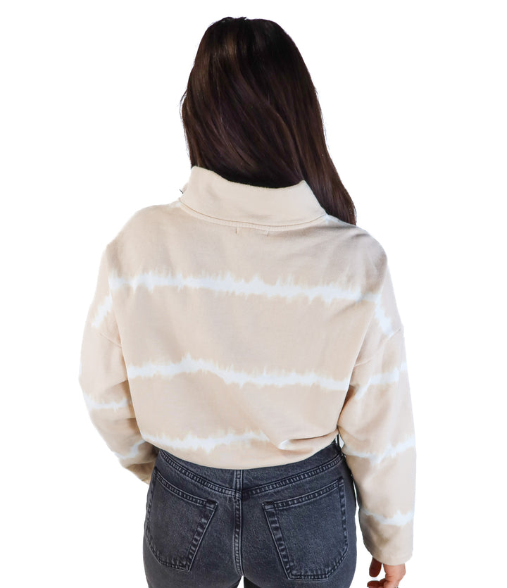Gianni bini tie dye cropped quarter zip (L; retail $89)