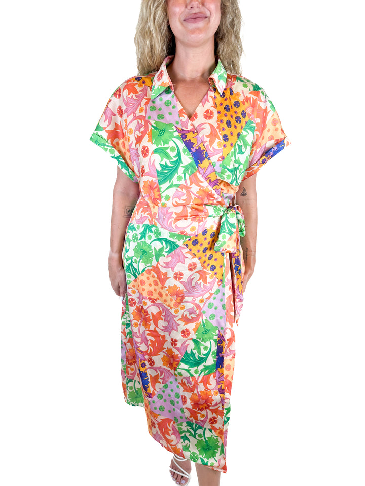 Dress Forum Floral Wrap Dress (L)