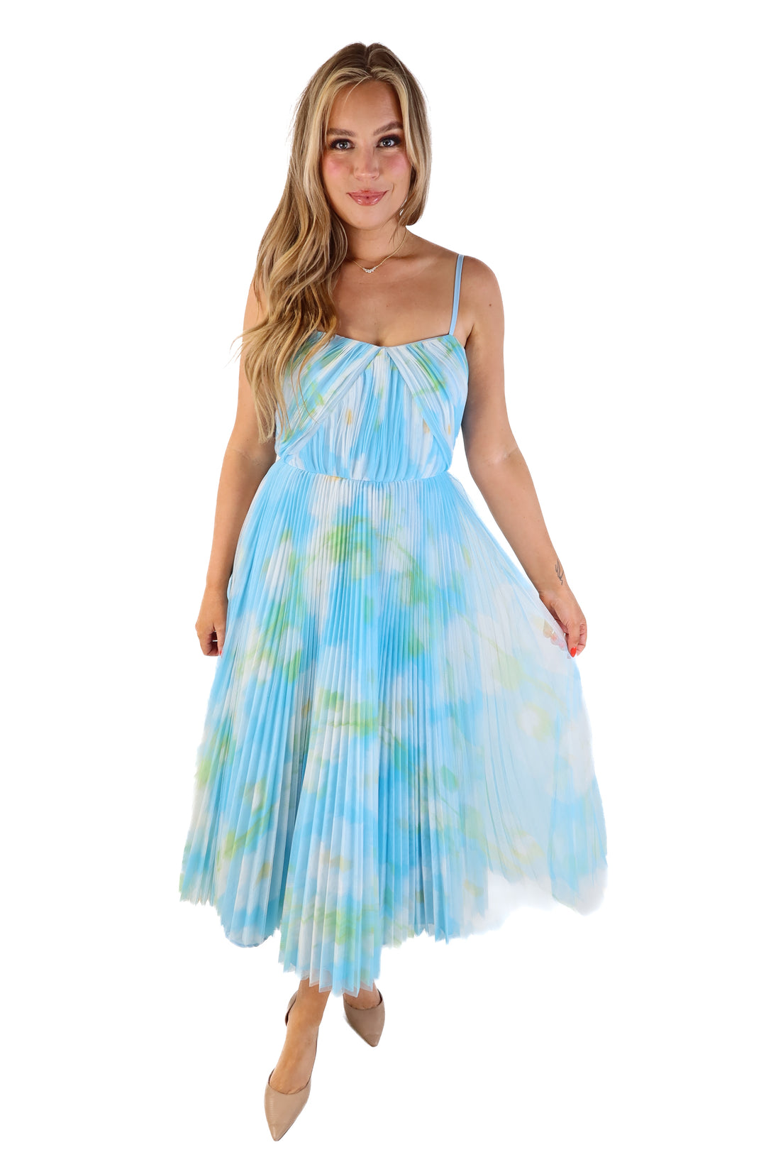 Hutch blue tulle maxi dress (2; retails for $348)