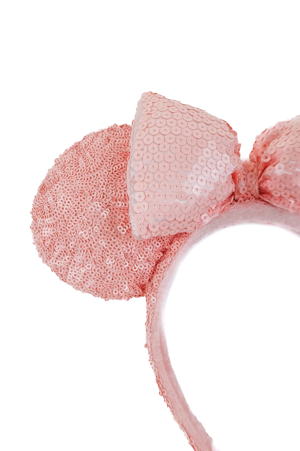 Official disney light pink sequin minnie ears