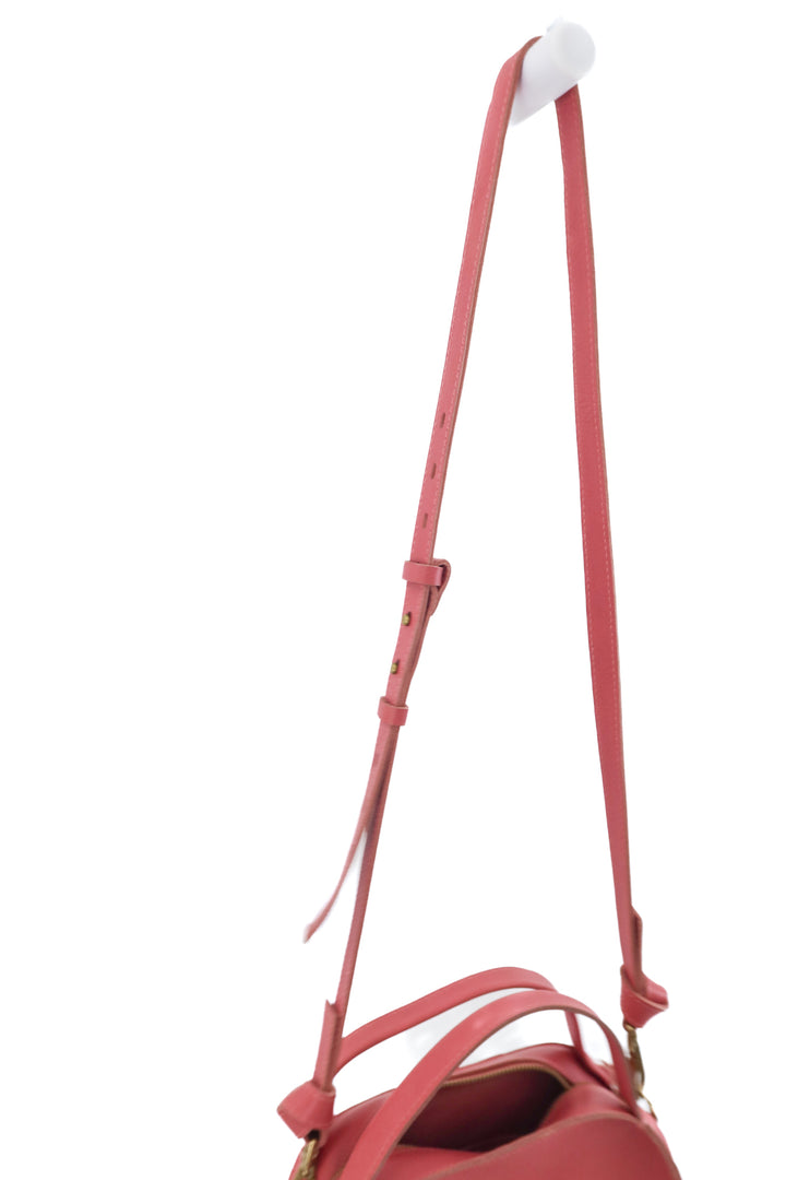 madewell pink leather crossbody