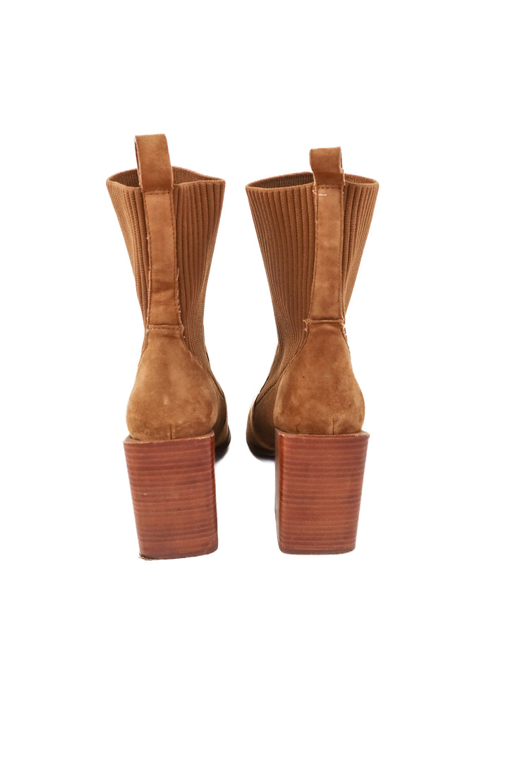 steve madden brown sock booties (9)