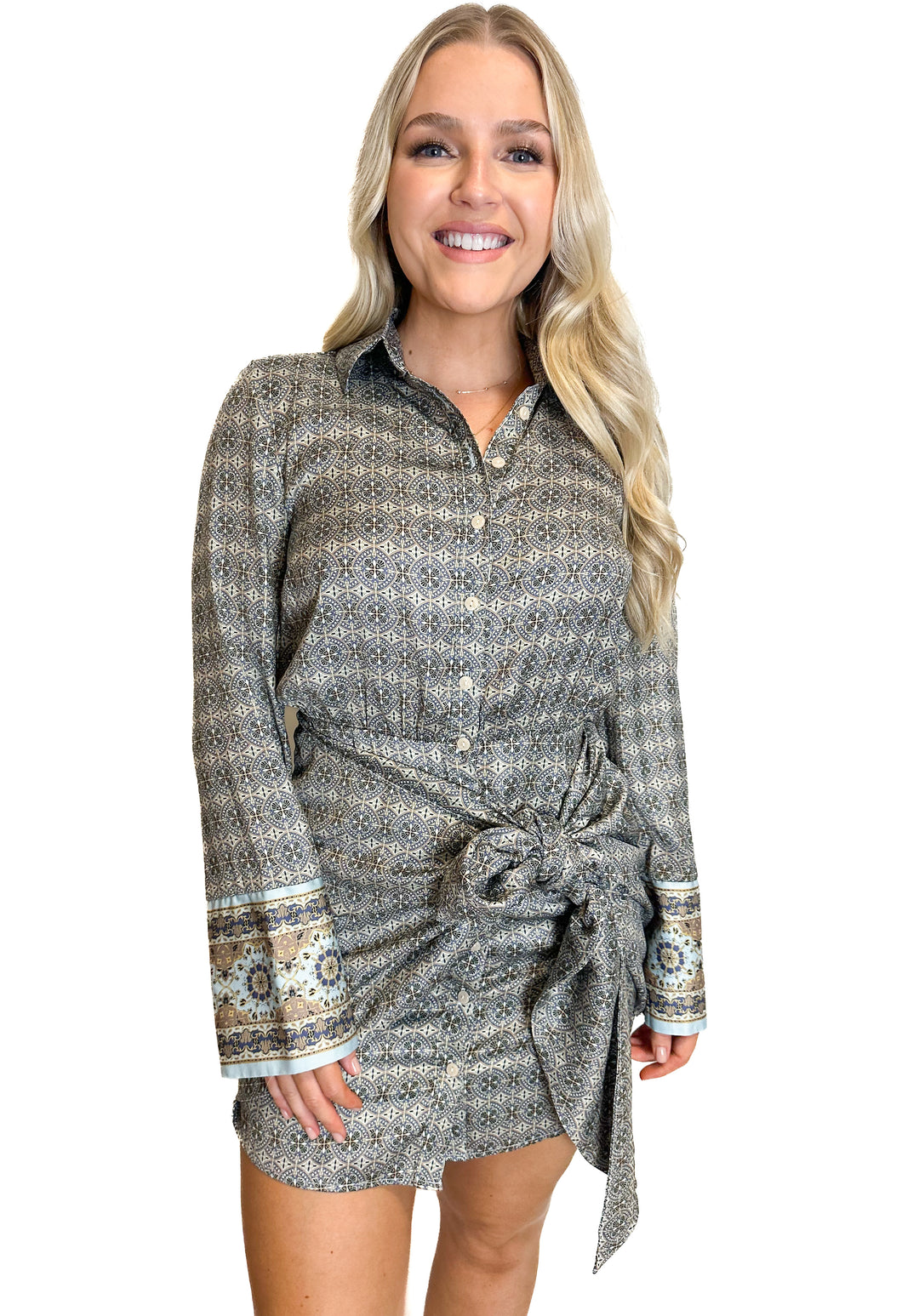 Free People Printed Silky Dress NWT (XS)