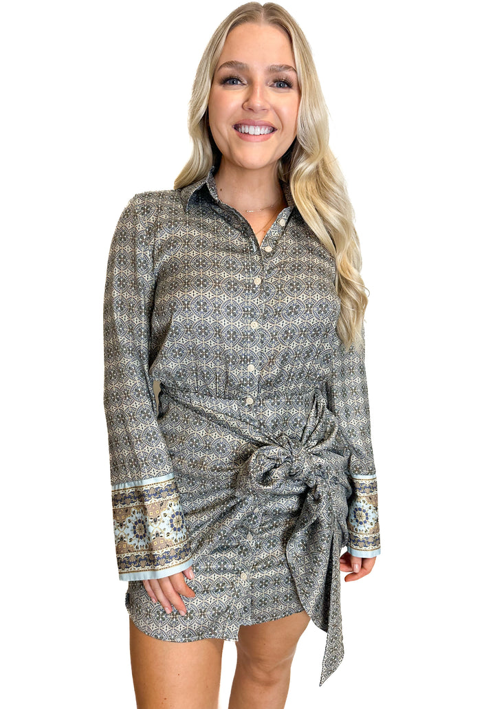 Free People Printed Silky Dress NWT (XS)