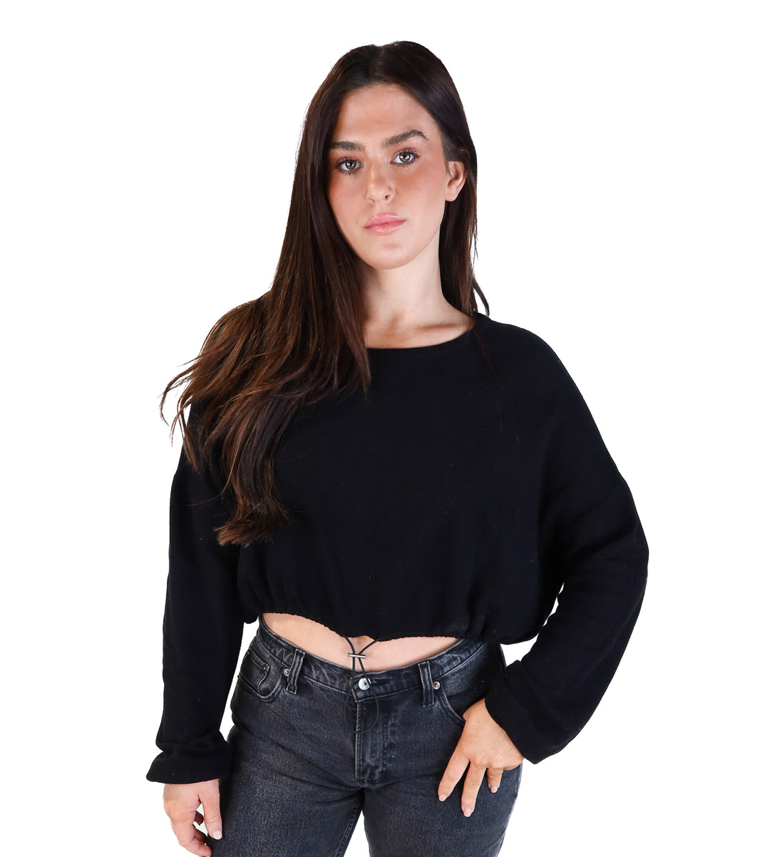 Forever21 black cinched sweater (L)
