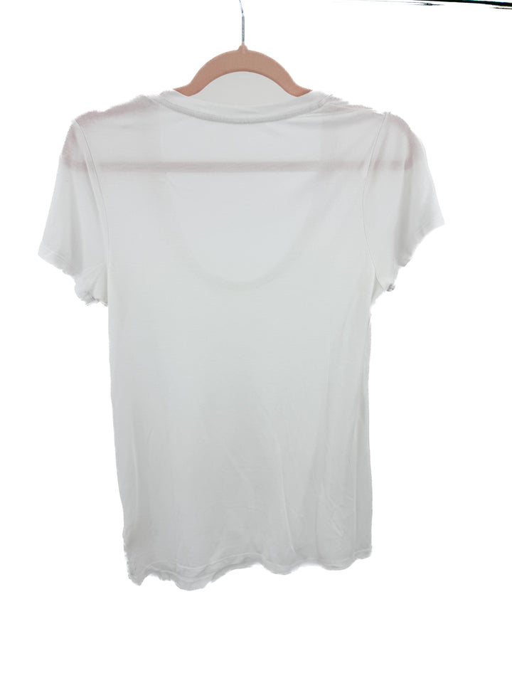 L'Agence Ivory Scoop Neck T-Shirt (XS; retail $125)