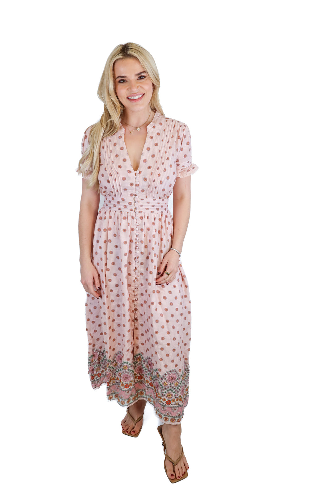 BTB Los Angeles Pink Floral Maxi Dress NWT (S; retail $413)