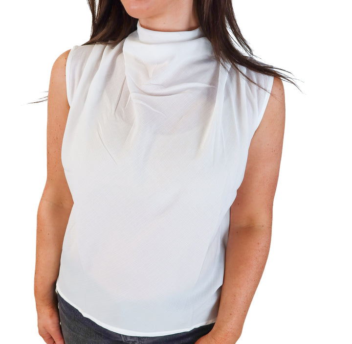 Showpo Ariane white high neck top NWT (4; retail $59.95)