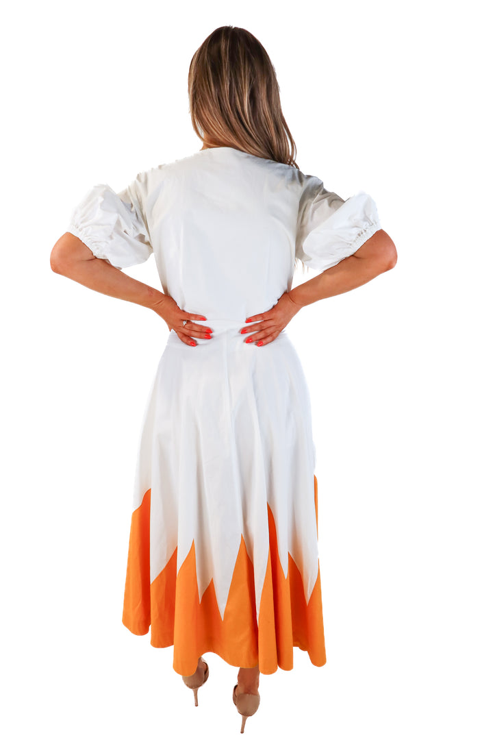 Double J White Colorblock Maxi Dress (M; retails for $890)