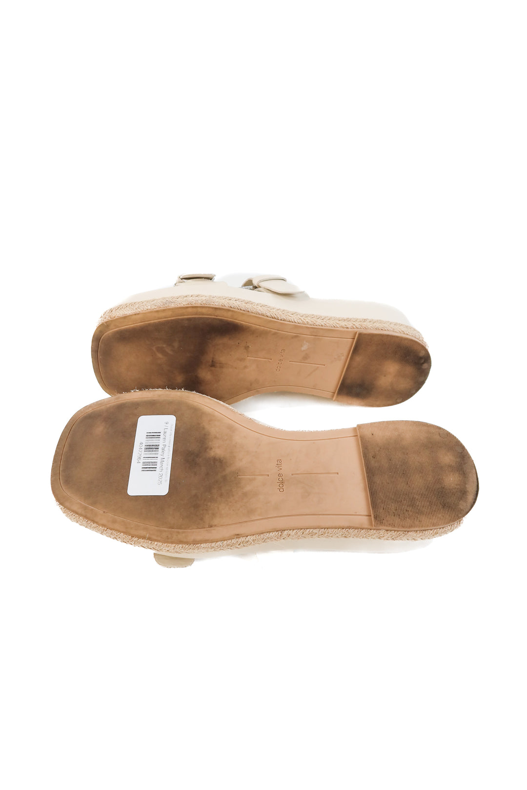 Dolce vita cream platform buckle sandals (9; retail $140)