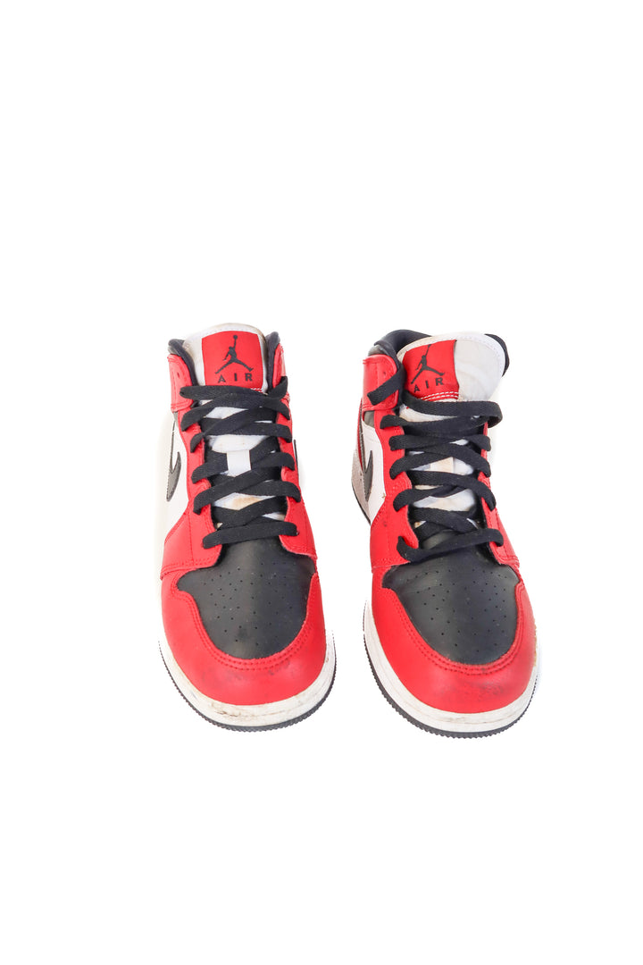 nike red/black high top sneakers (6)