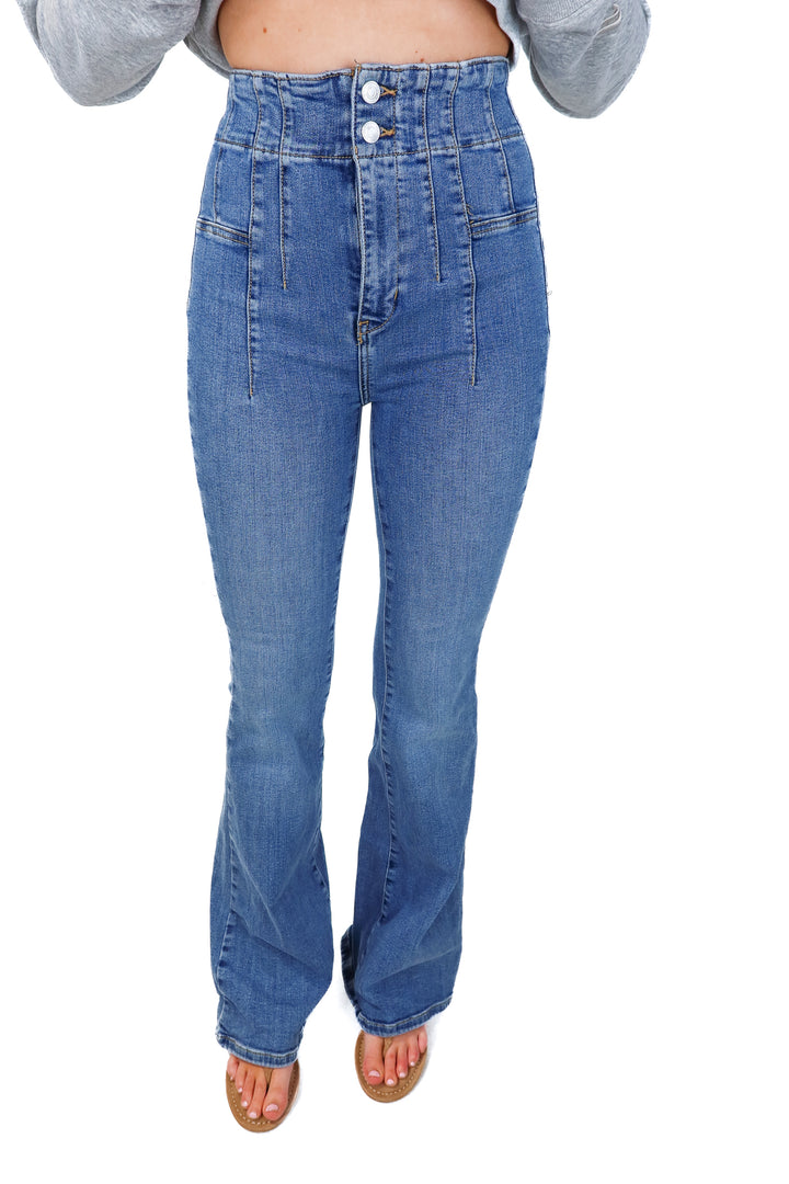 We the Free Jayde High rise flare leg jean NWT (25; retail $98)