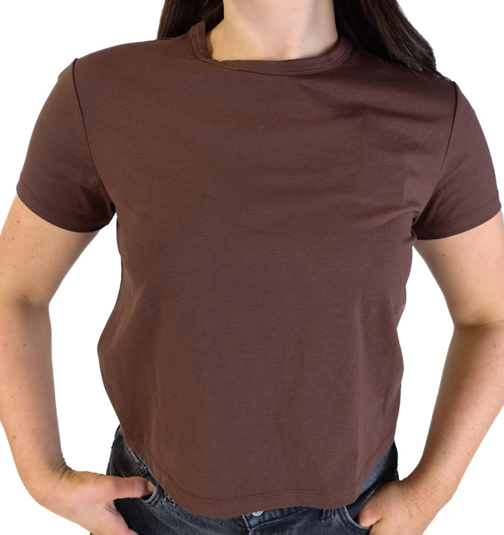 Cuts brown short sleeve tee (s; retail $52)