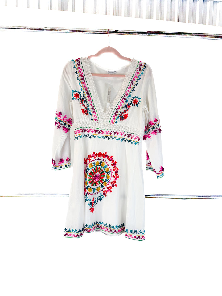debbie katz colorful crochet dress NWT (m; retail $79)