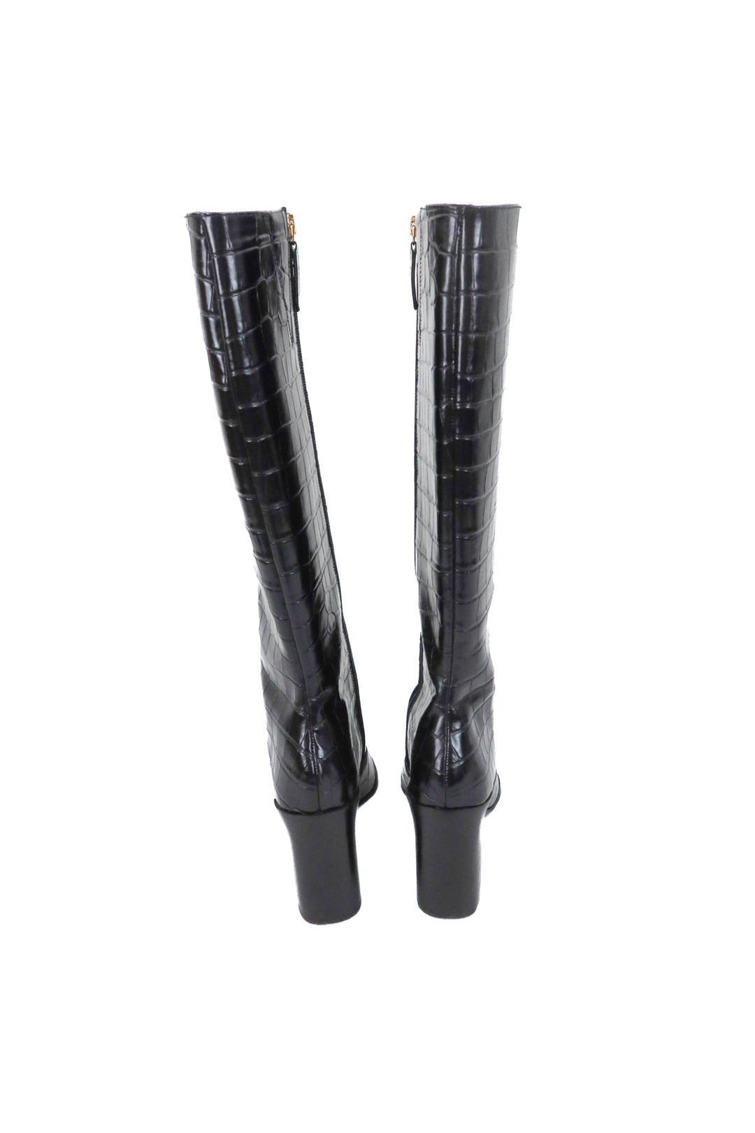 Schutz black leather tall boots (8; retail $298)