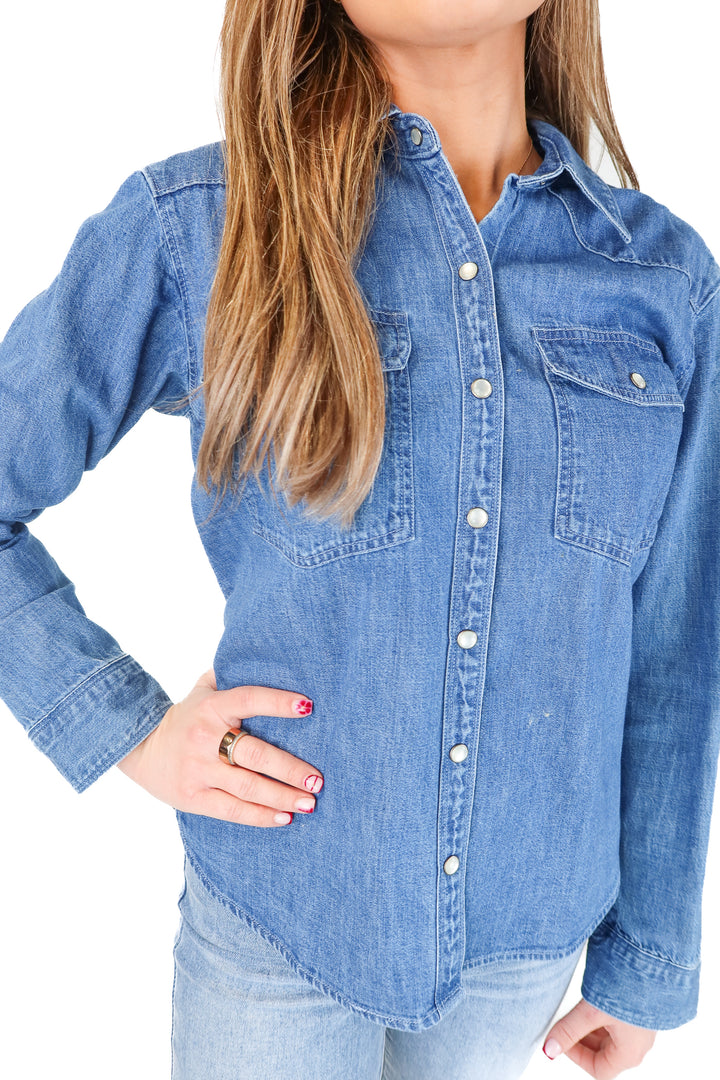 Abercrombie Denim Boyfriend Shirt NWT (xs; retail $65)