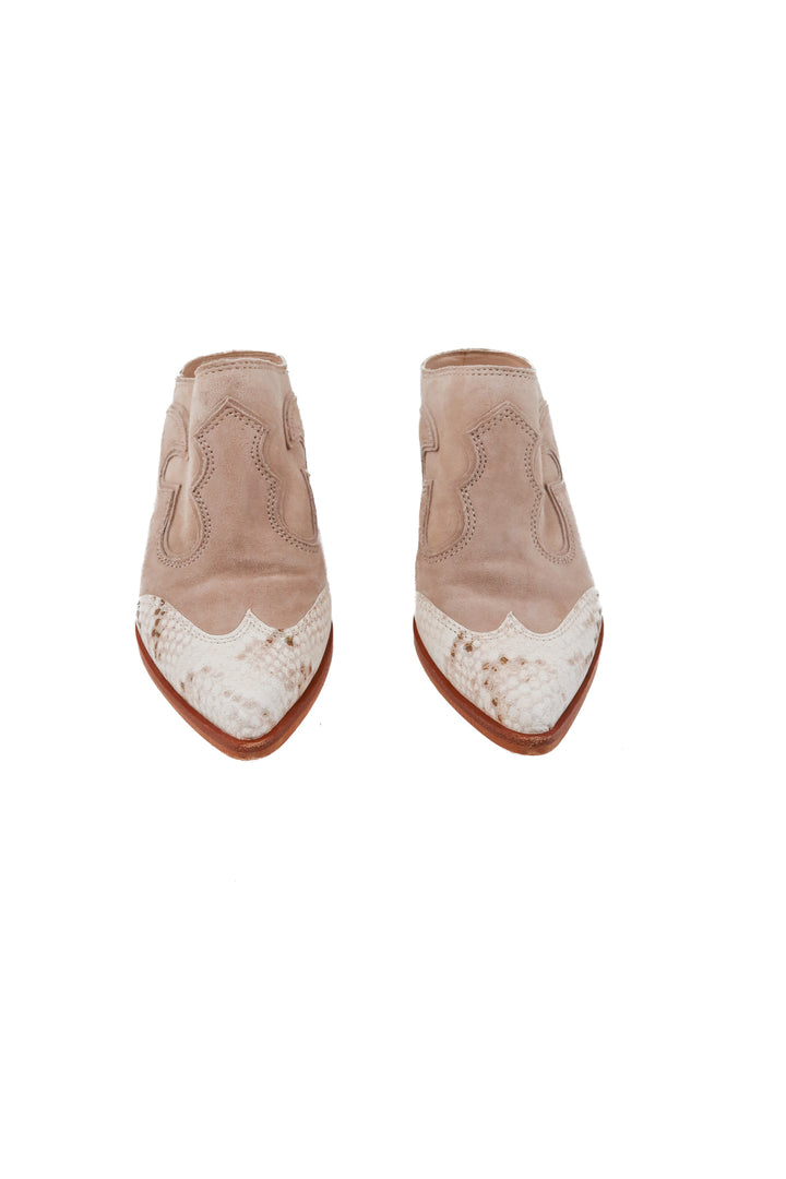 Dolce vita snakeskin slip on booties NWOT (8; retail $240)