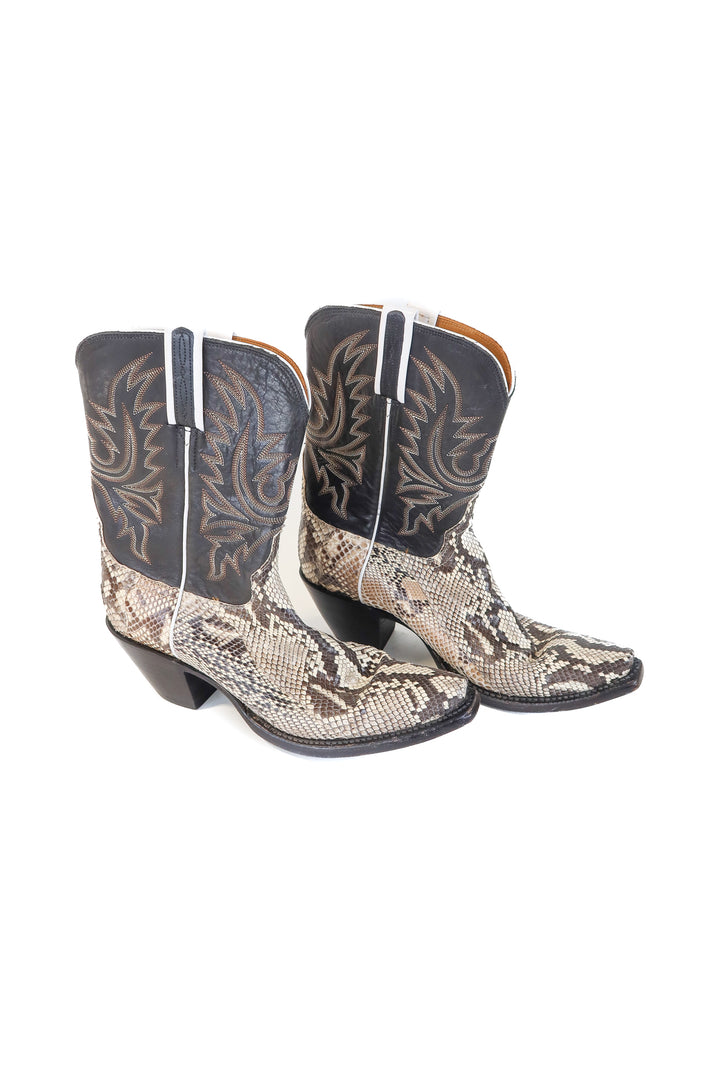 lucchese snakeskin boots (8; retail $1,495)