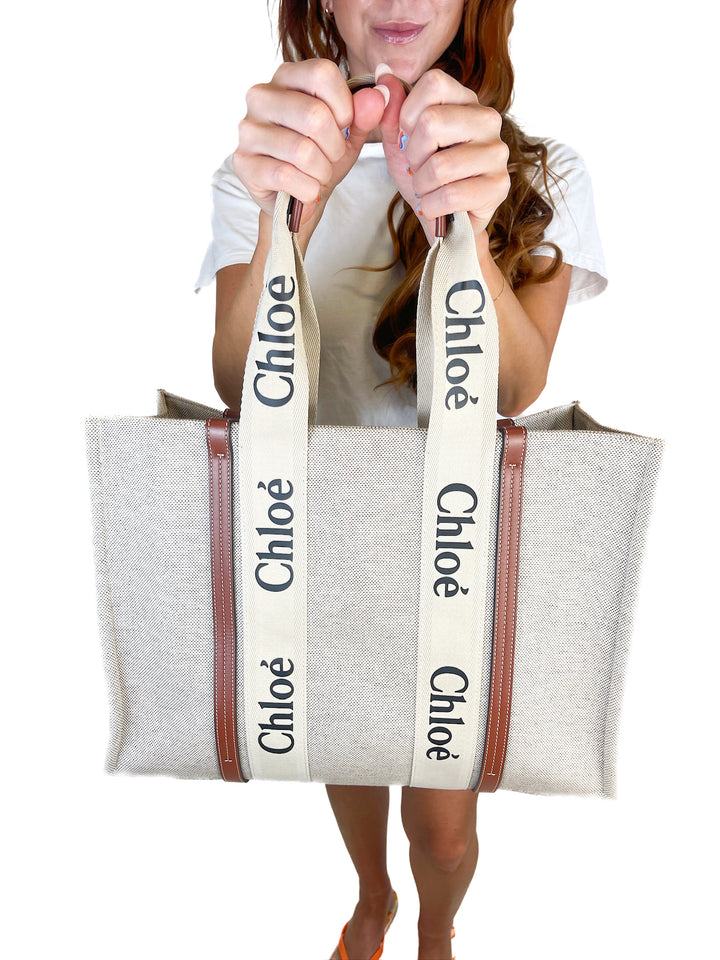 Chloe Tan Woody Tote (retail, $1550)