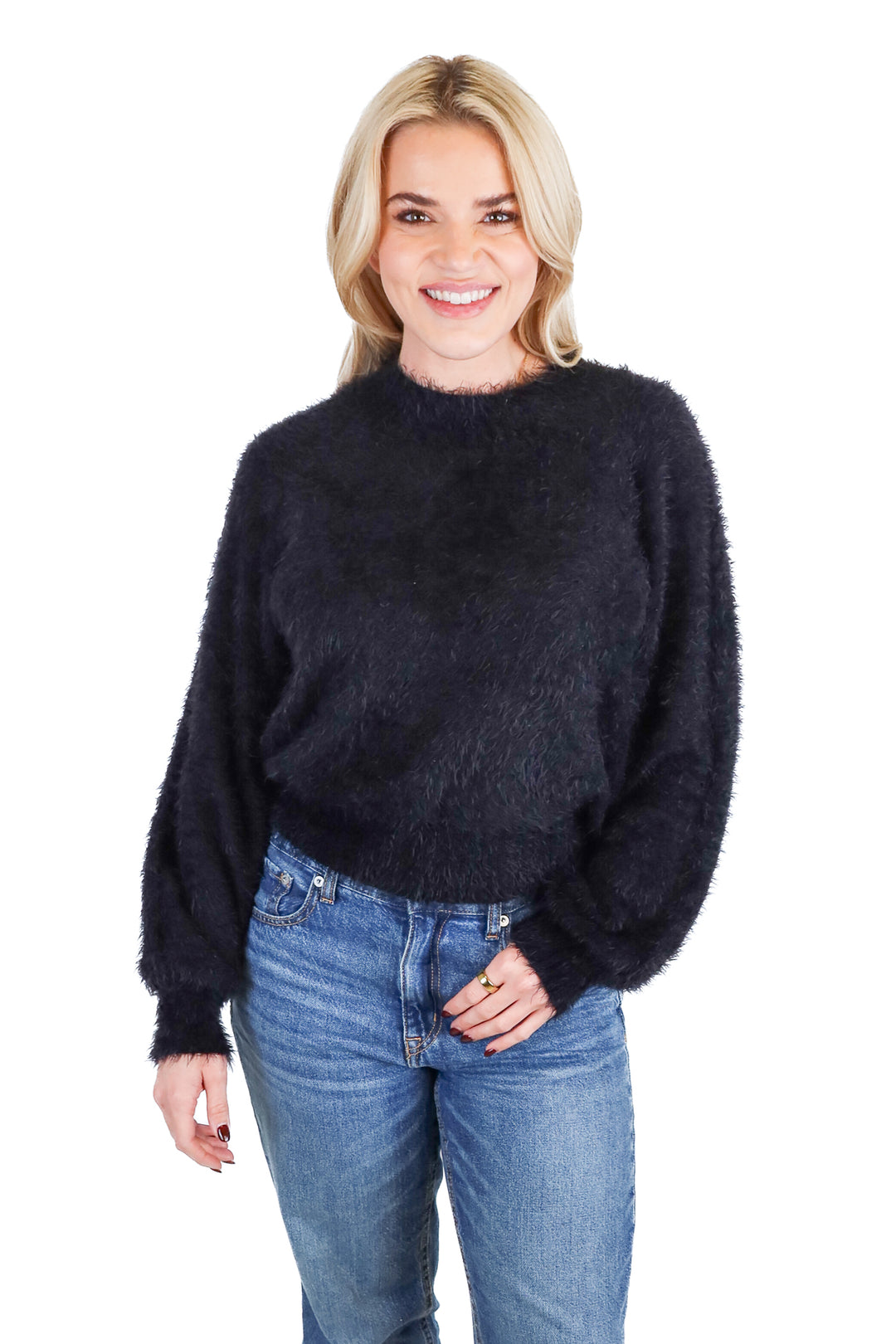 Show Me Your Mumu black knit sweater (S; retail $148)
