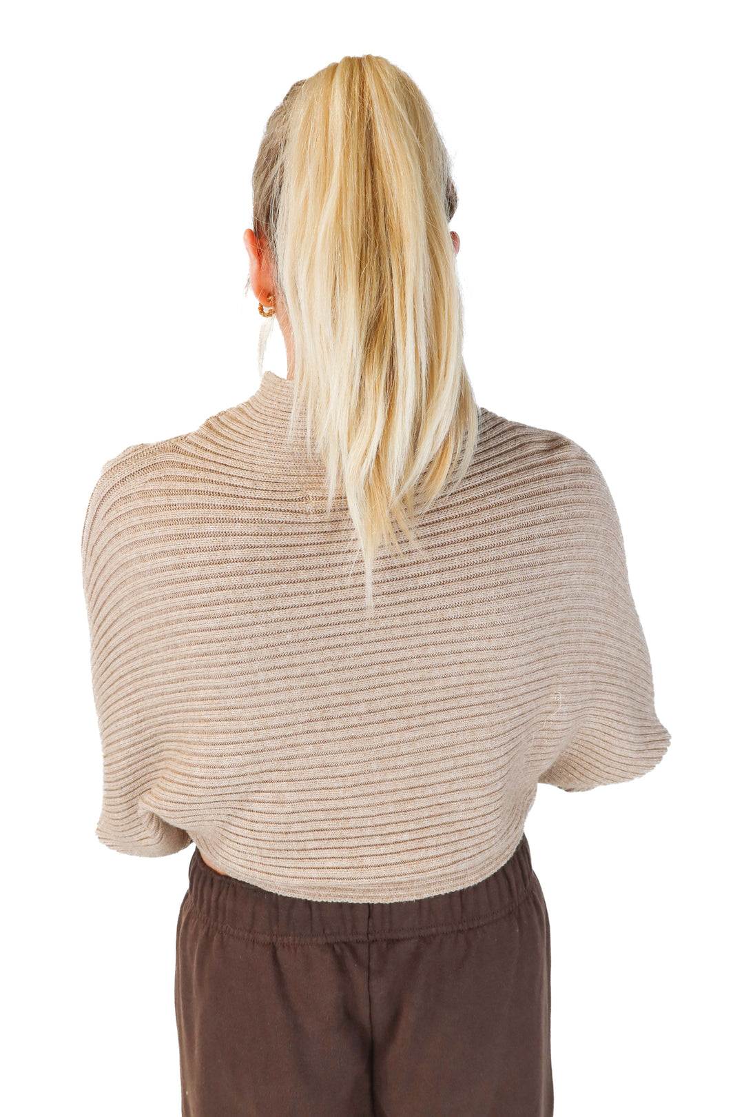 anthropologie brown dolman sleeve sweater (s; retail $98)